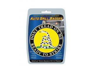 Auto/Grill Badge-Don't Tread on Me Ready To Strike